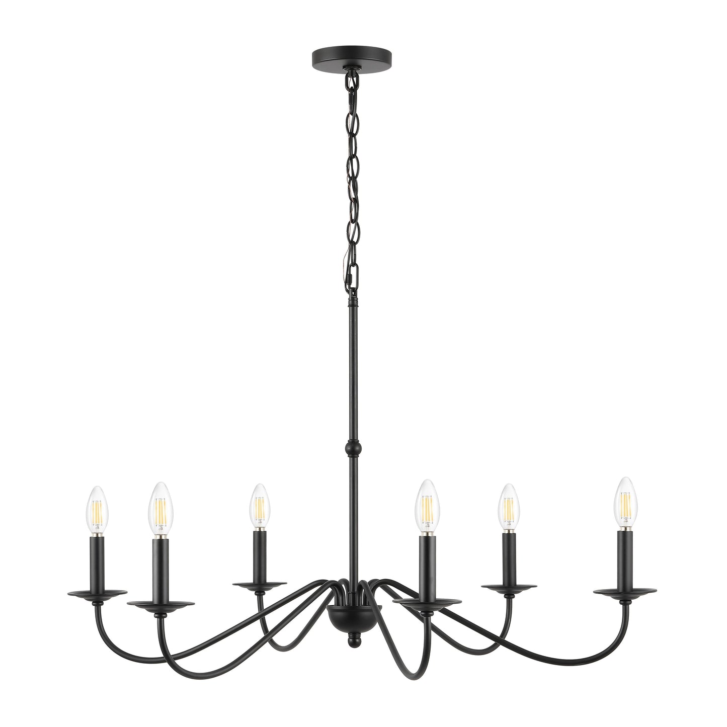 Lustre LED en fer à 6 lumières, 34,75 $, par JONATHAN Y