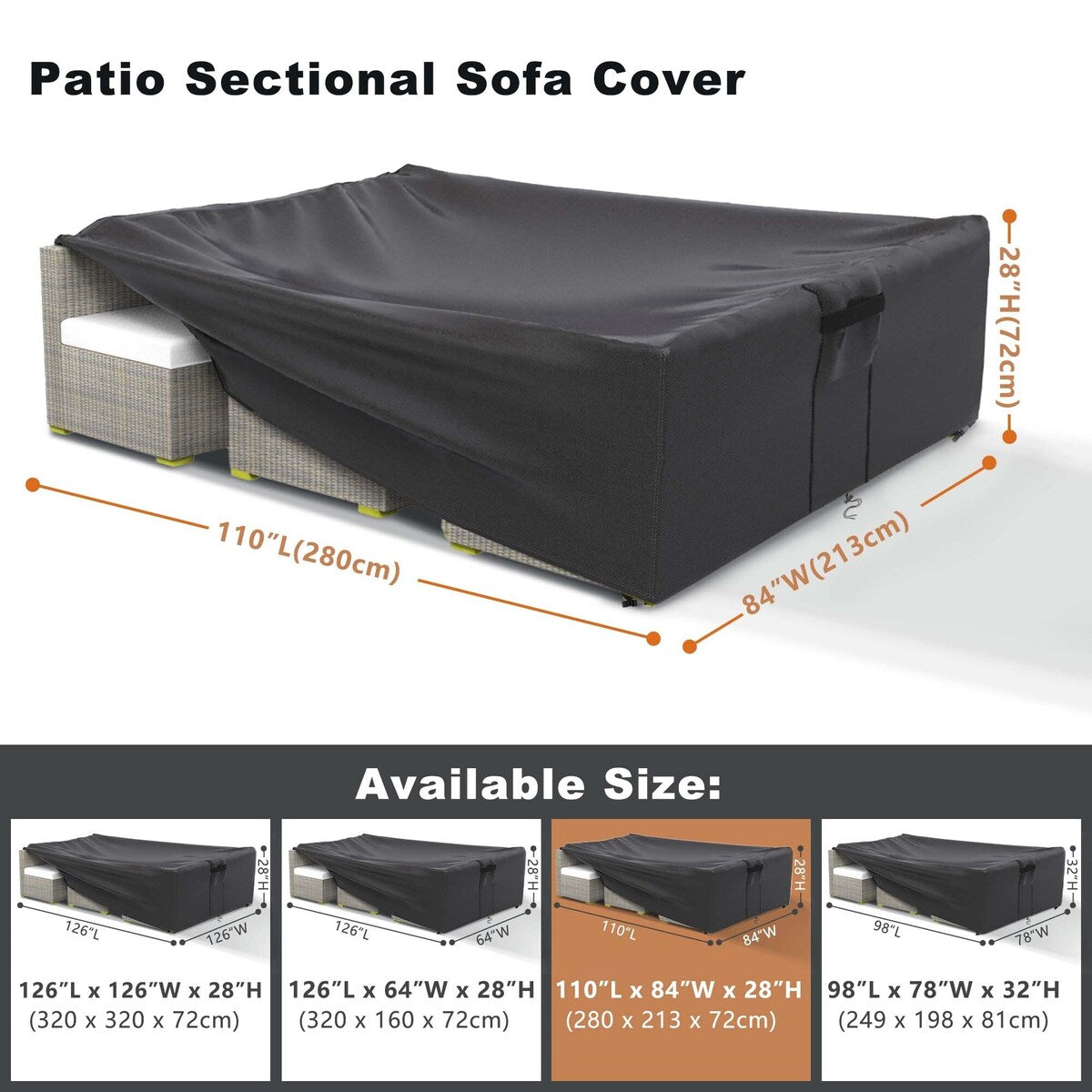 Housse imperméable pour meubles de jardin et canapé d'extérieur