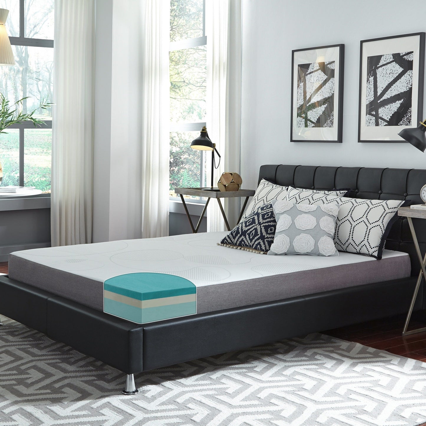 Slumber Solutions Matelas en mousse à mémoire de forme gel 8 pouces Choisissez votre confort
