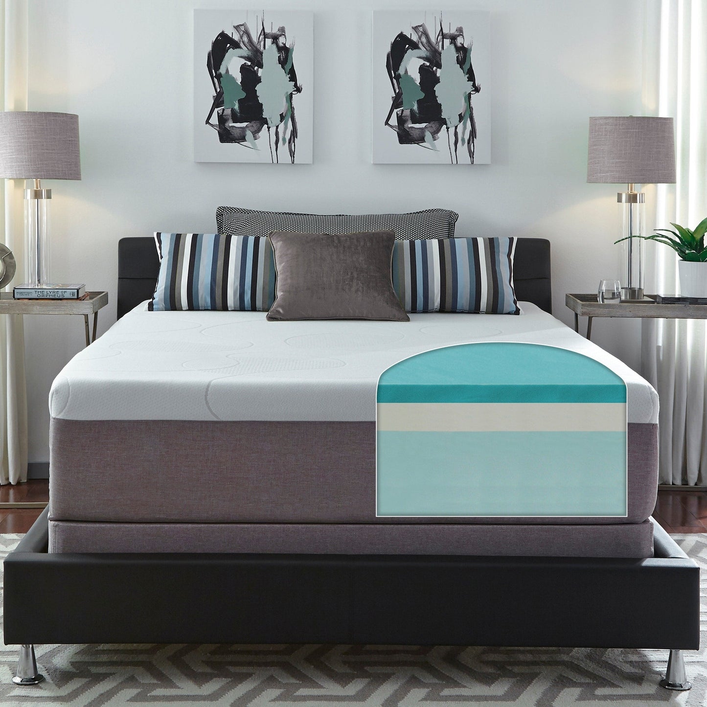 Ensemble de matelas en mousse à mémoire de forme gel Slumber Solutions Choisissez votre confort de 14 pouces
