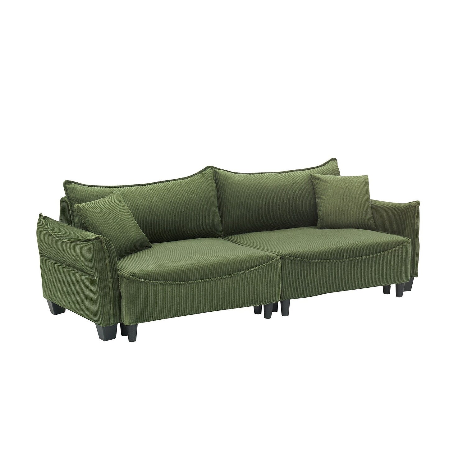 Sofa can be Converted into A Sofa Bed with Two Throw Pillows