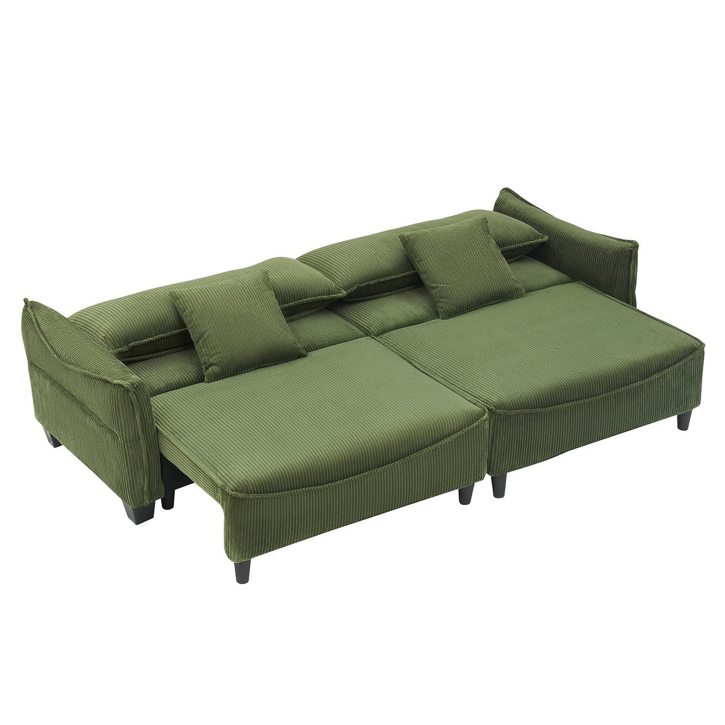 Sofa can be Converted into A Sofa Bed with Two Throw Pillows