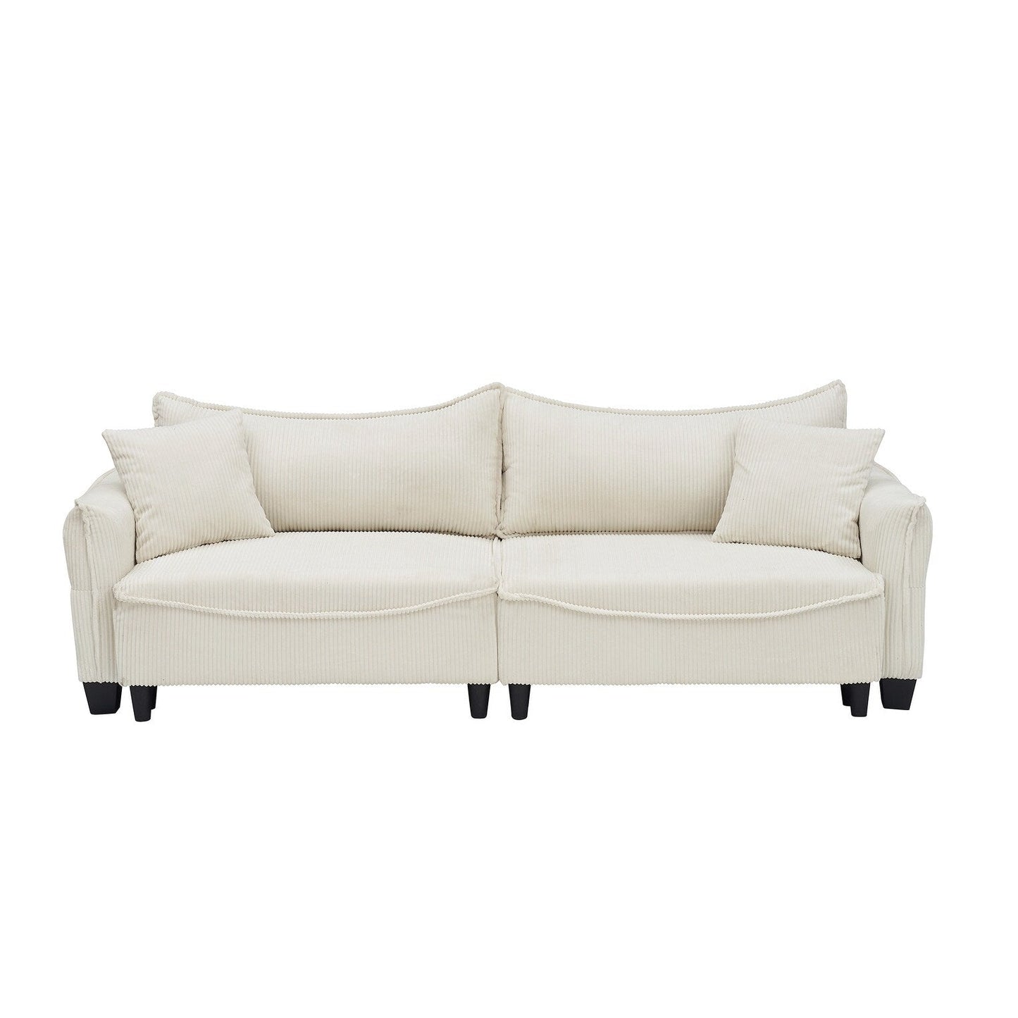 Sofa can be Converted into A Sofa Bed with Two Throw Pillows