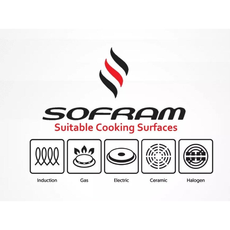 Marmite profonde Sofram en acier inoxydable 18/10 JUMBO avec couvercle