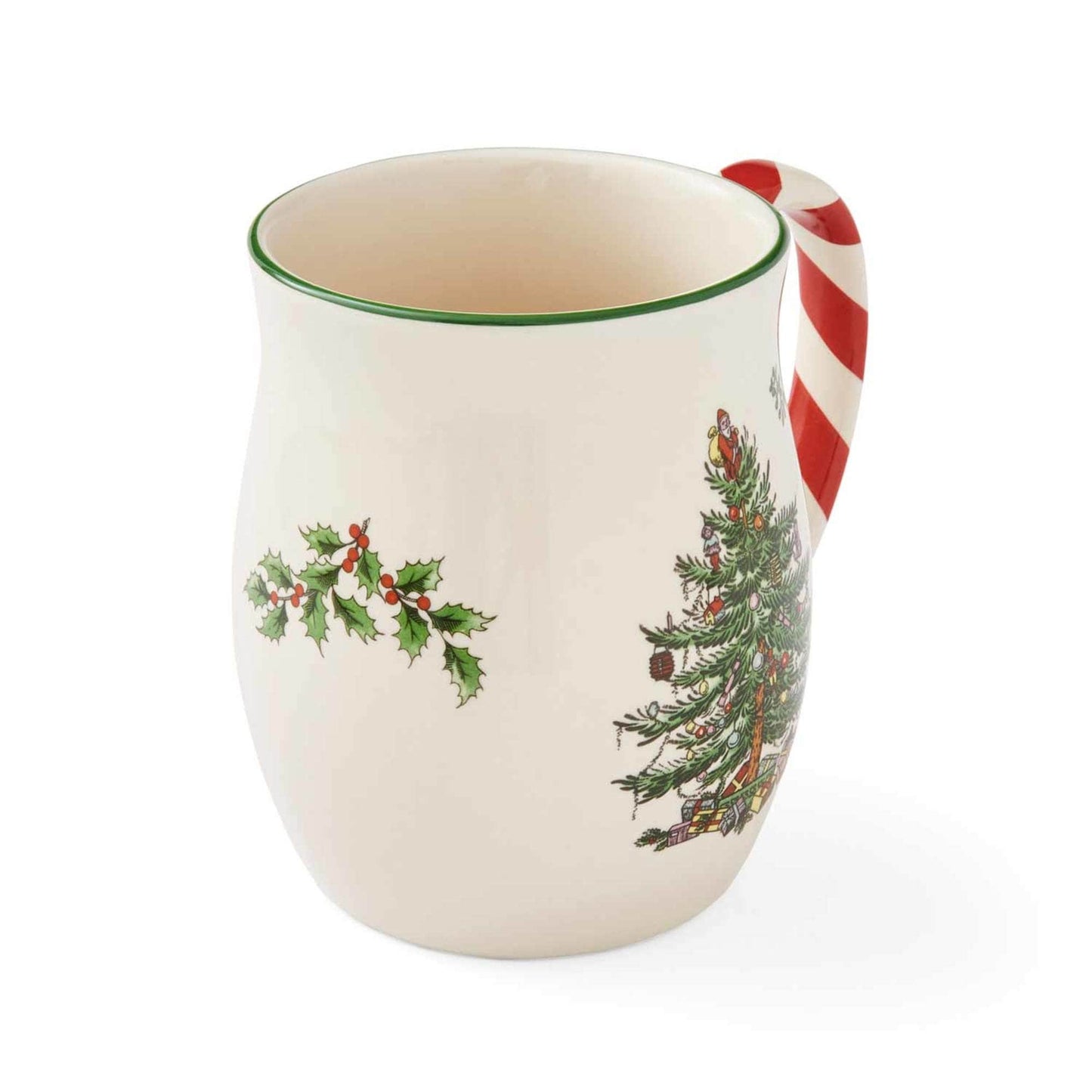 Ensemble de 4 tasses Spode à la menthe poivrée en forme de sapin de Noël
