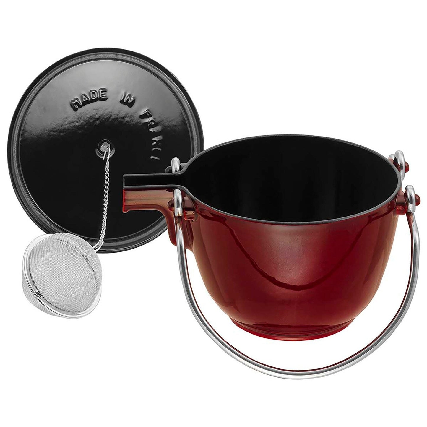 Bouilloire à thé ronde en fonte STAUB de 1 pinte