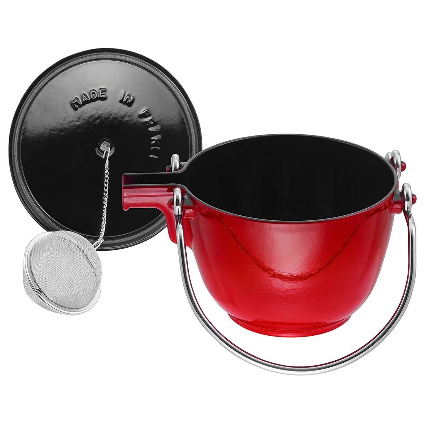 Bouilloire à thé ronde en fonte STAUB de 1 pinte