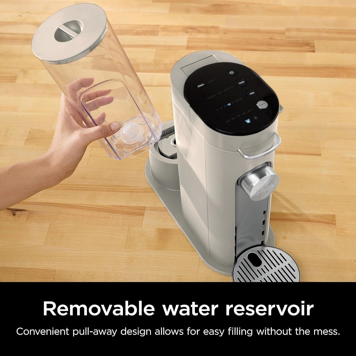 Cafetière à dose unique Stone, compatible K-Cup, réservoir de 1,6 l, préparation du café moulu, café glacé