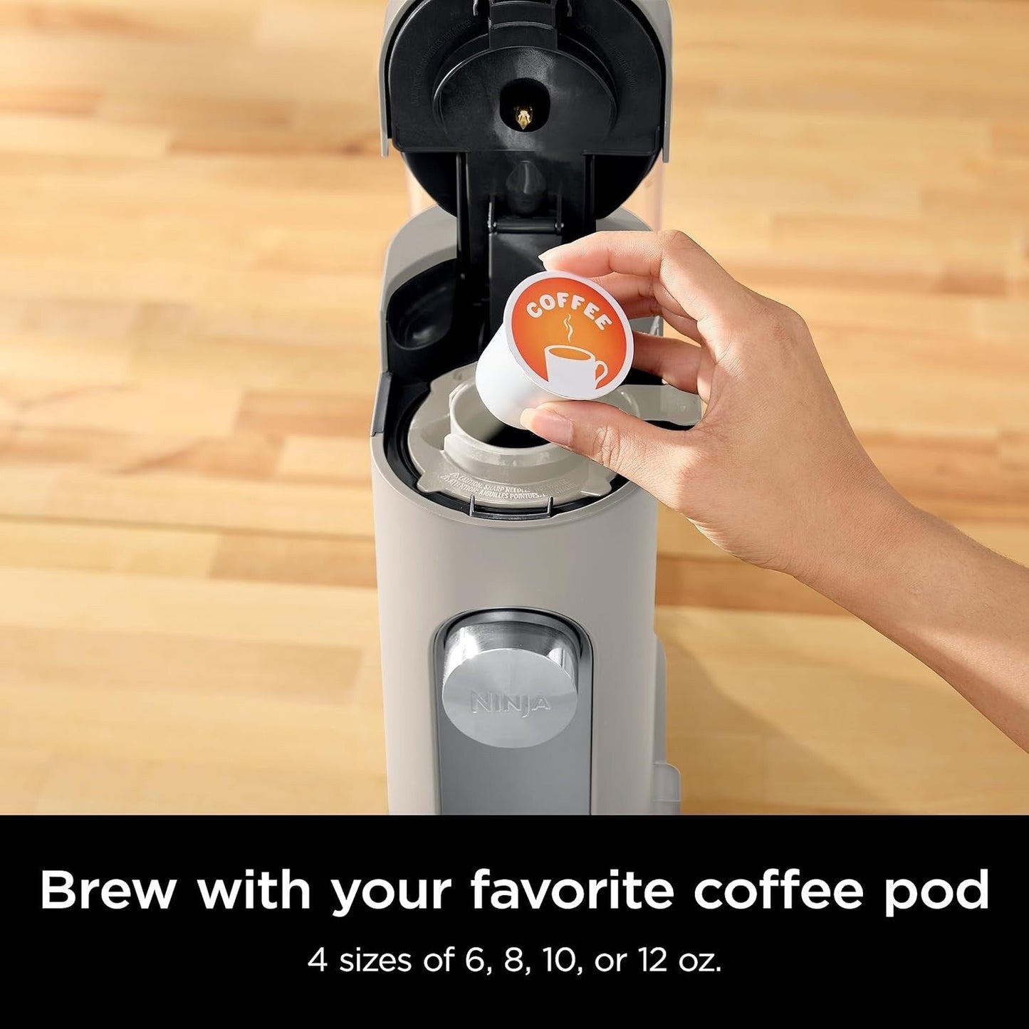 Cafetière à dose unique Stone, compatible K-Cup, réservoir de 1,6 l, préparation du café moulu, café glacé