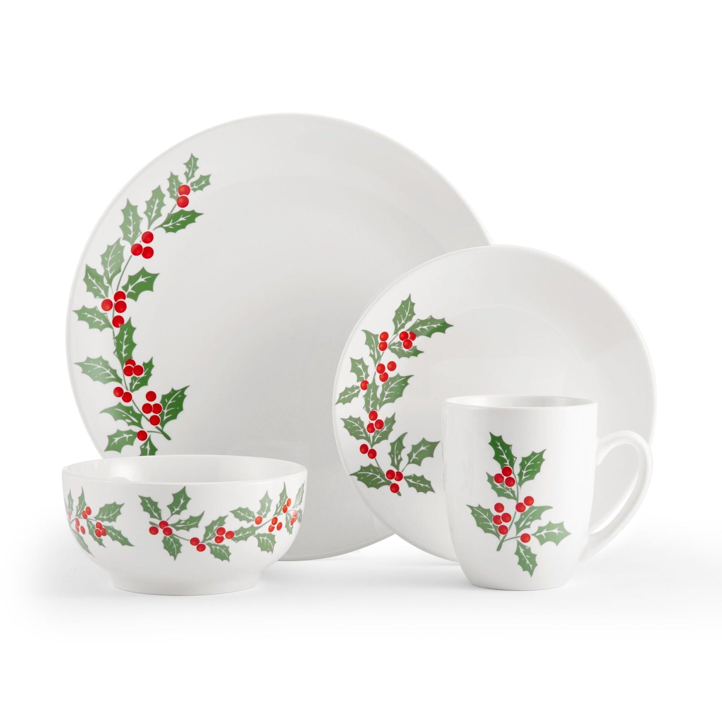 Service de table Studio Nova Holiday Cheer, 16 pièces, service pour 4 personnes, multicolore