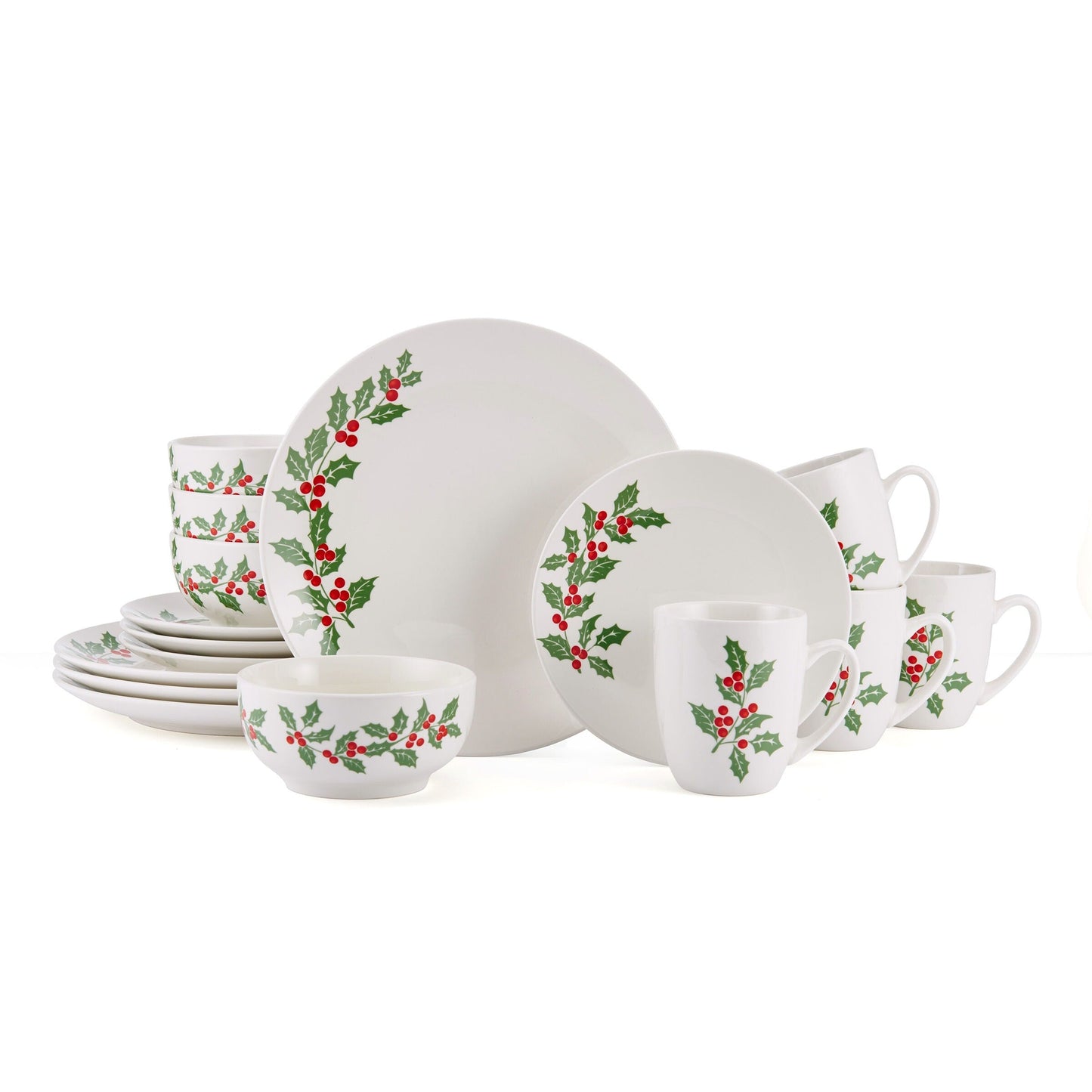 Service de table Studio Nova Holiday Cheer, 16 pièces, service pour 4 personnes, multicolore