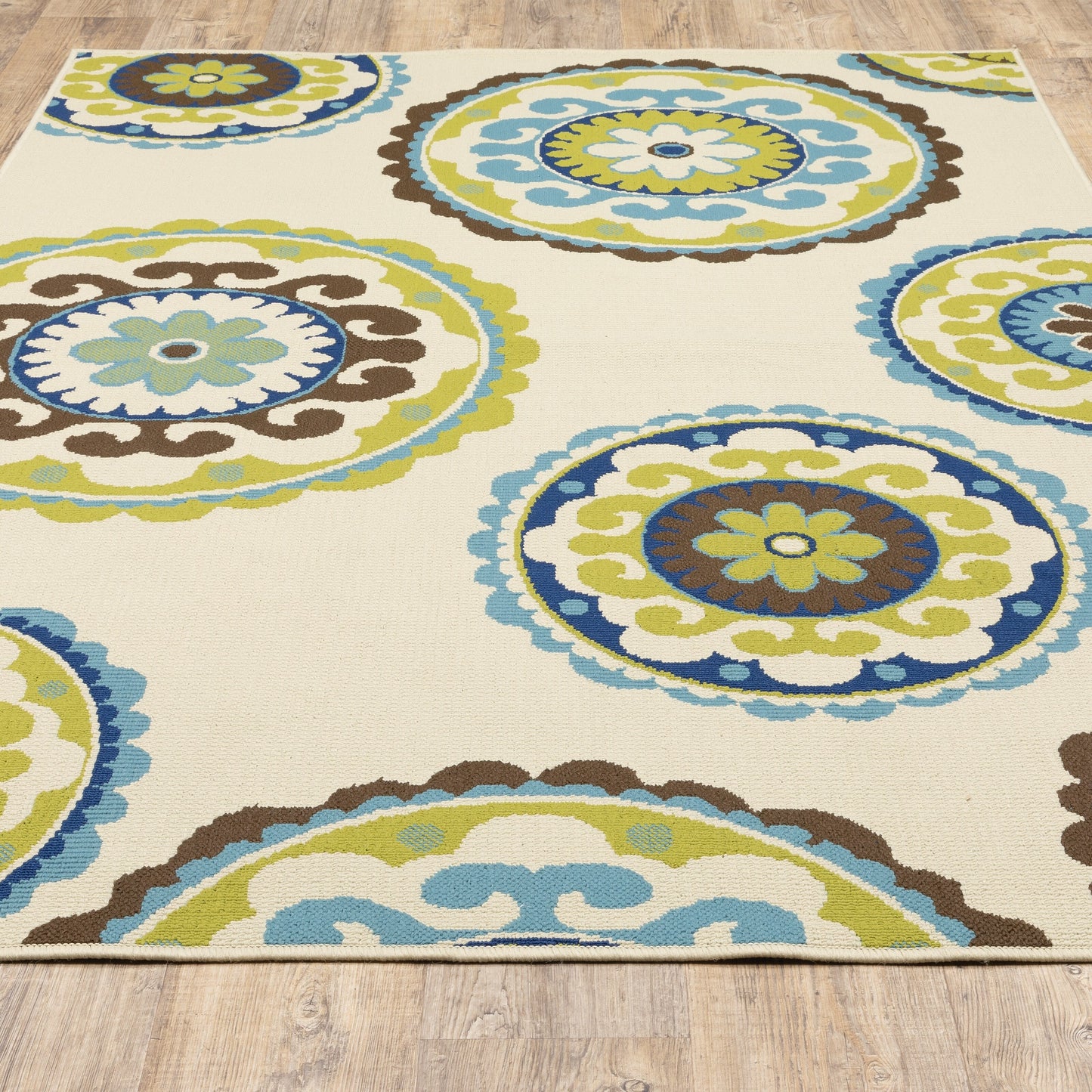 Tapis d'intérieur/extérieur à médaillons floraux Vista Home Catalina--