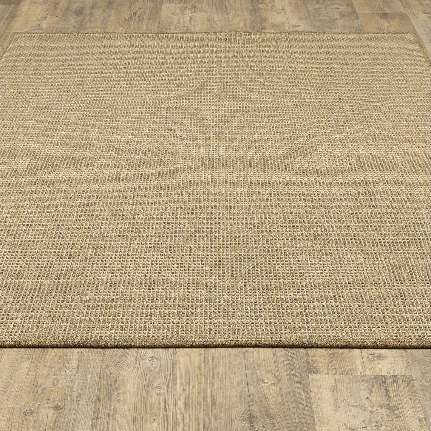 Tapis d'intérieur/extérieur texturé uni marron clair Style Haven Veranda