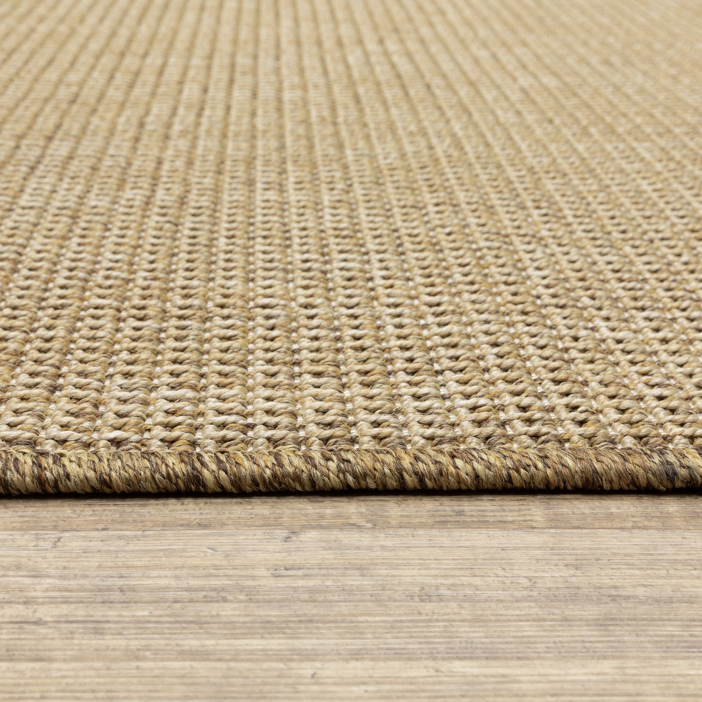 Tapis d'intérieur/extérieur texturé uni marron clair Style Haven Veranda