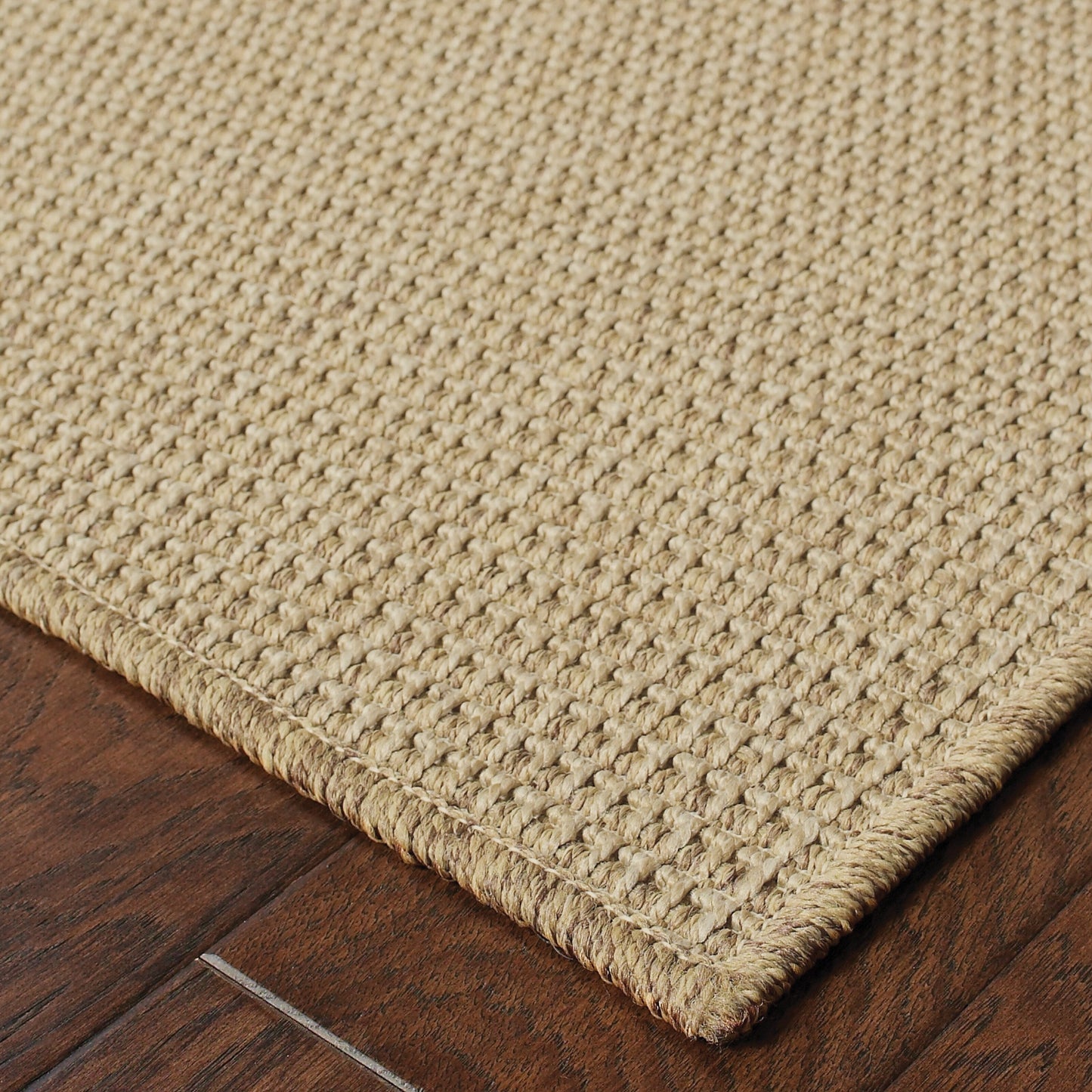 Tapis d'intérieur/extérieur texturé uni marron clair Style Haven Veranda
