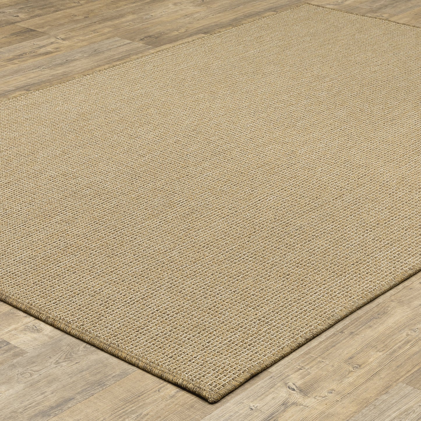 Tapis d'intérieur/extérieur texturé uni marron clair Style Haven Veranda