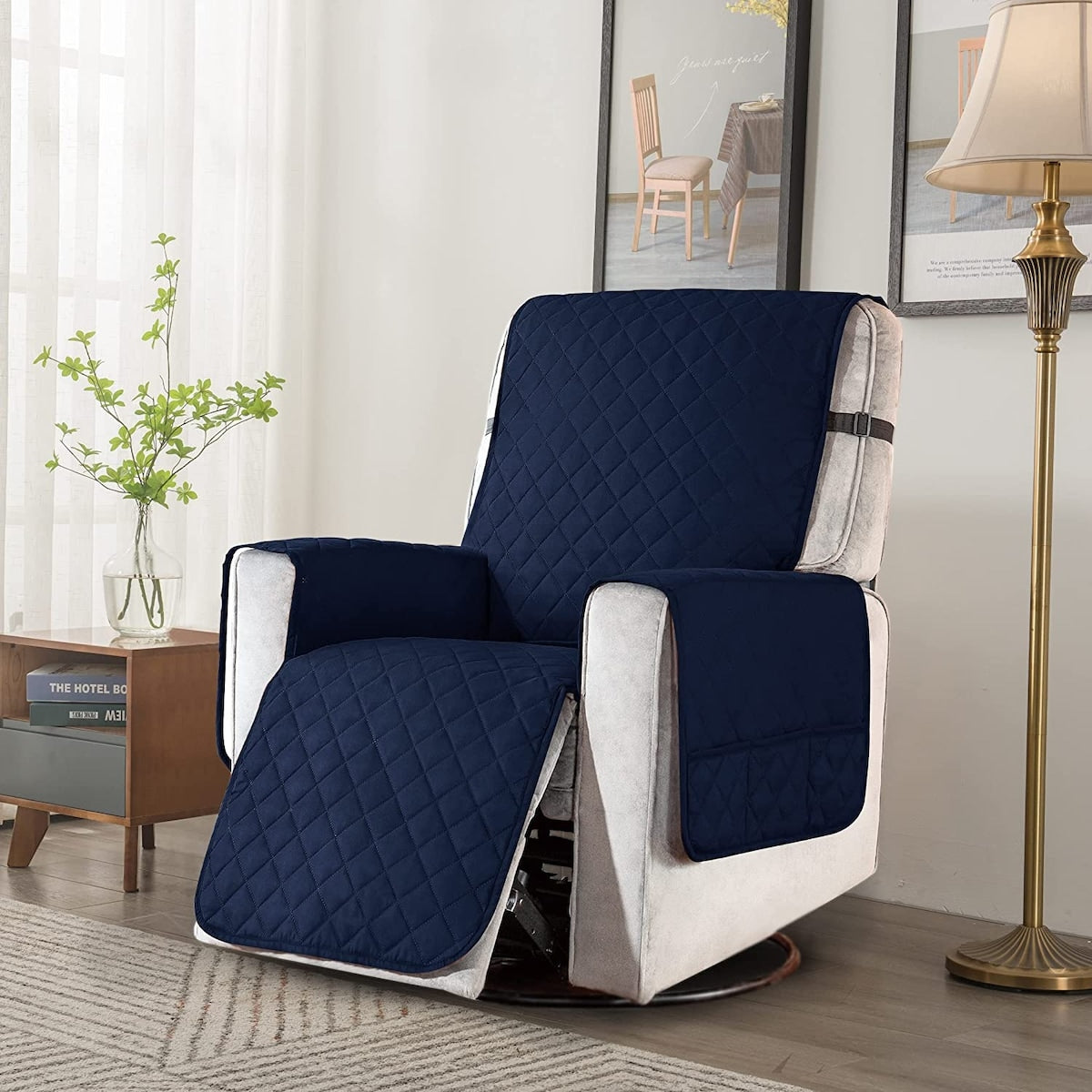 Housse de protection réversible et antidérapante pour fauteuil inclinable Subrtex - Grande taille