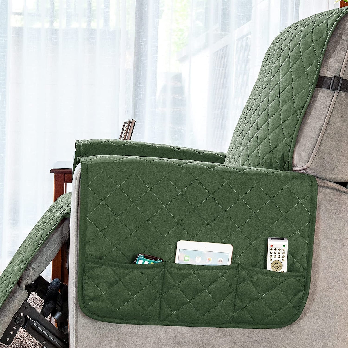 Housse de protection réversible et antidérapante pour fauteuil inclinable Subrtex - Grande taille