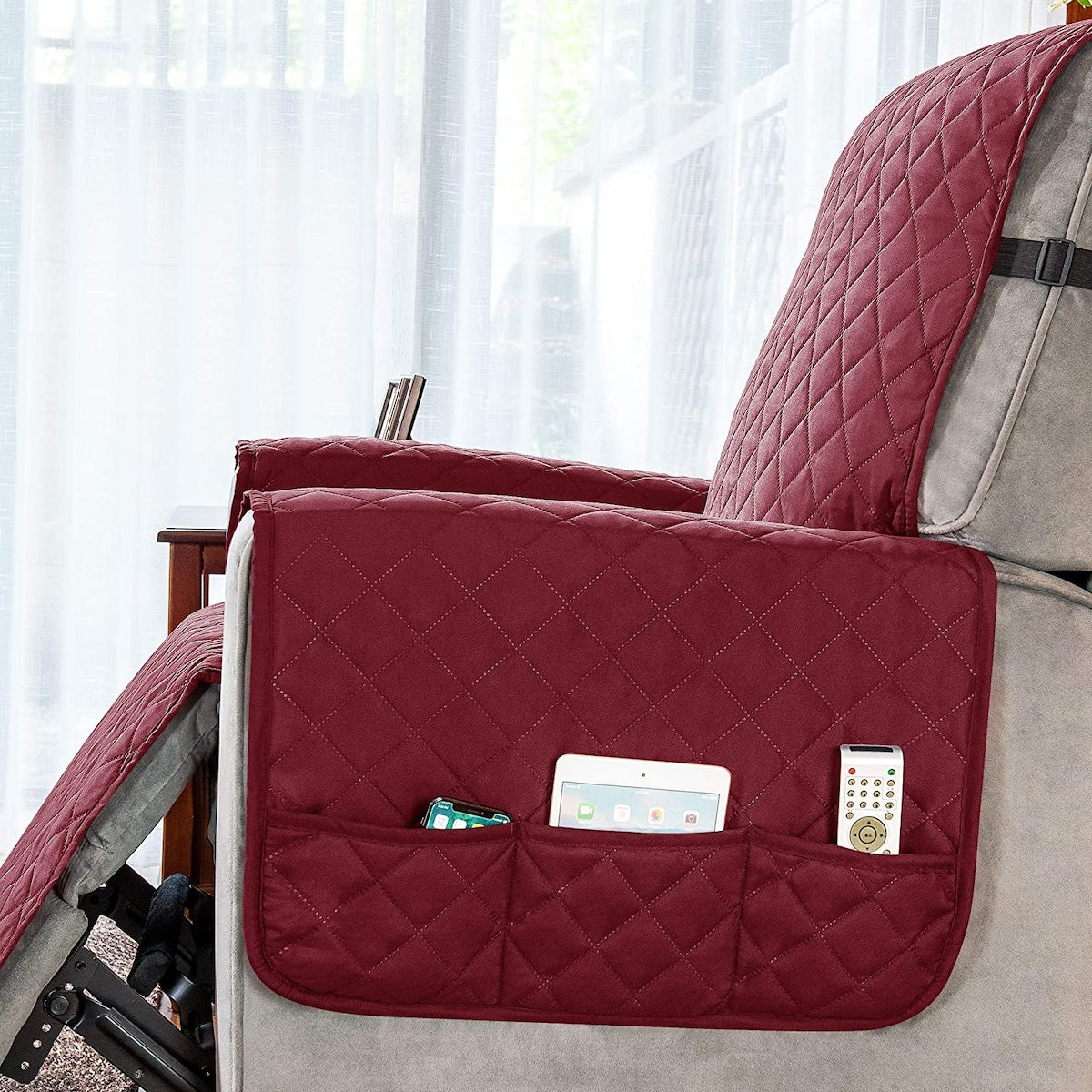 Housse de protection réversible et antidérapante pour fauteuil inclinable Subrtex - Grande taille