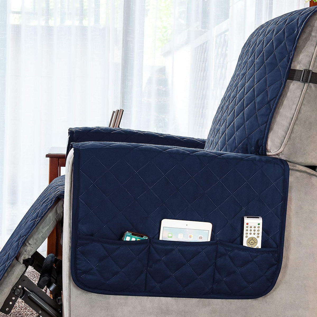 Housse de protection réversible et antidérapante pour fauteuil inclinable Subrtex - Grande taille