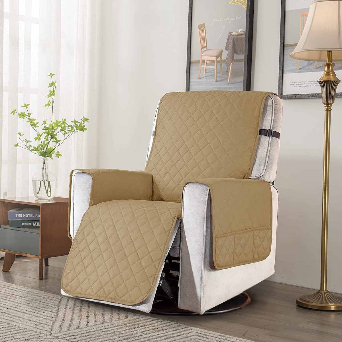 Housse de protection réversible et antidérapante pour fauteuil inclinable Subrtex - Grande taille