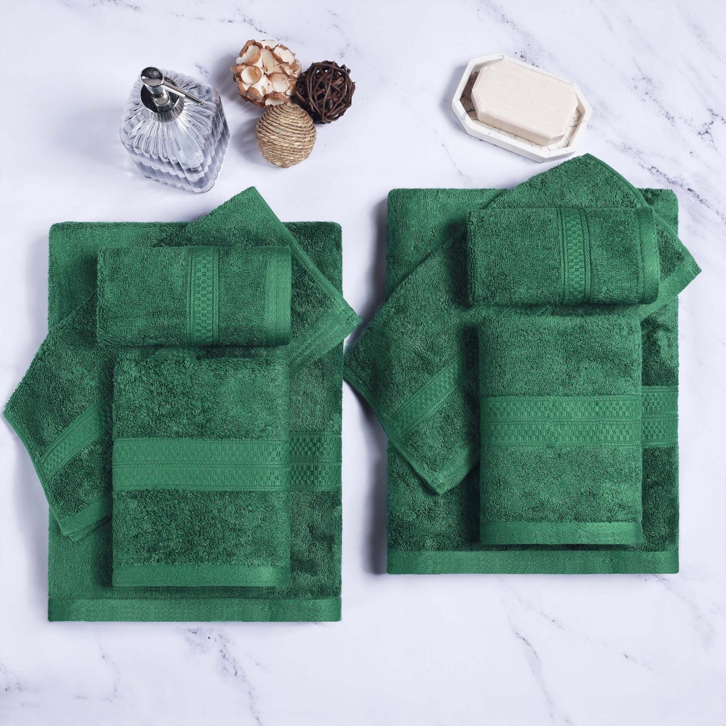 Ensemble de serviettes de bain de qualité supérieure, 8 pièces, en rayonne de bambou et coton