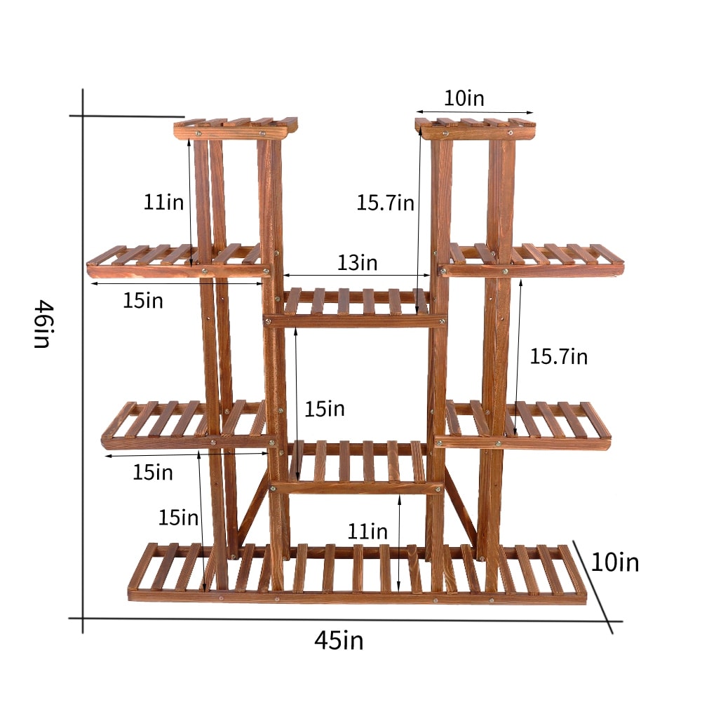 Supports à plantes à plusieurs niveaux, étagères en bois pour pots de fleurs