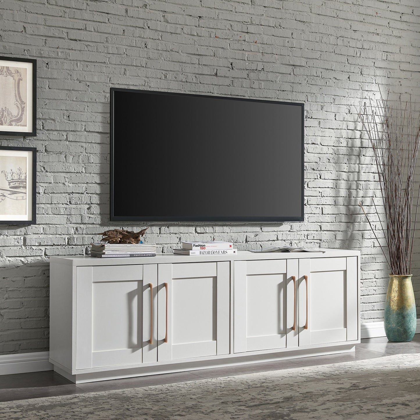 Meuble TV rectangulaire Tillman pour téléviseurs jusqu'à 75