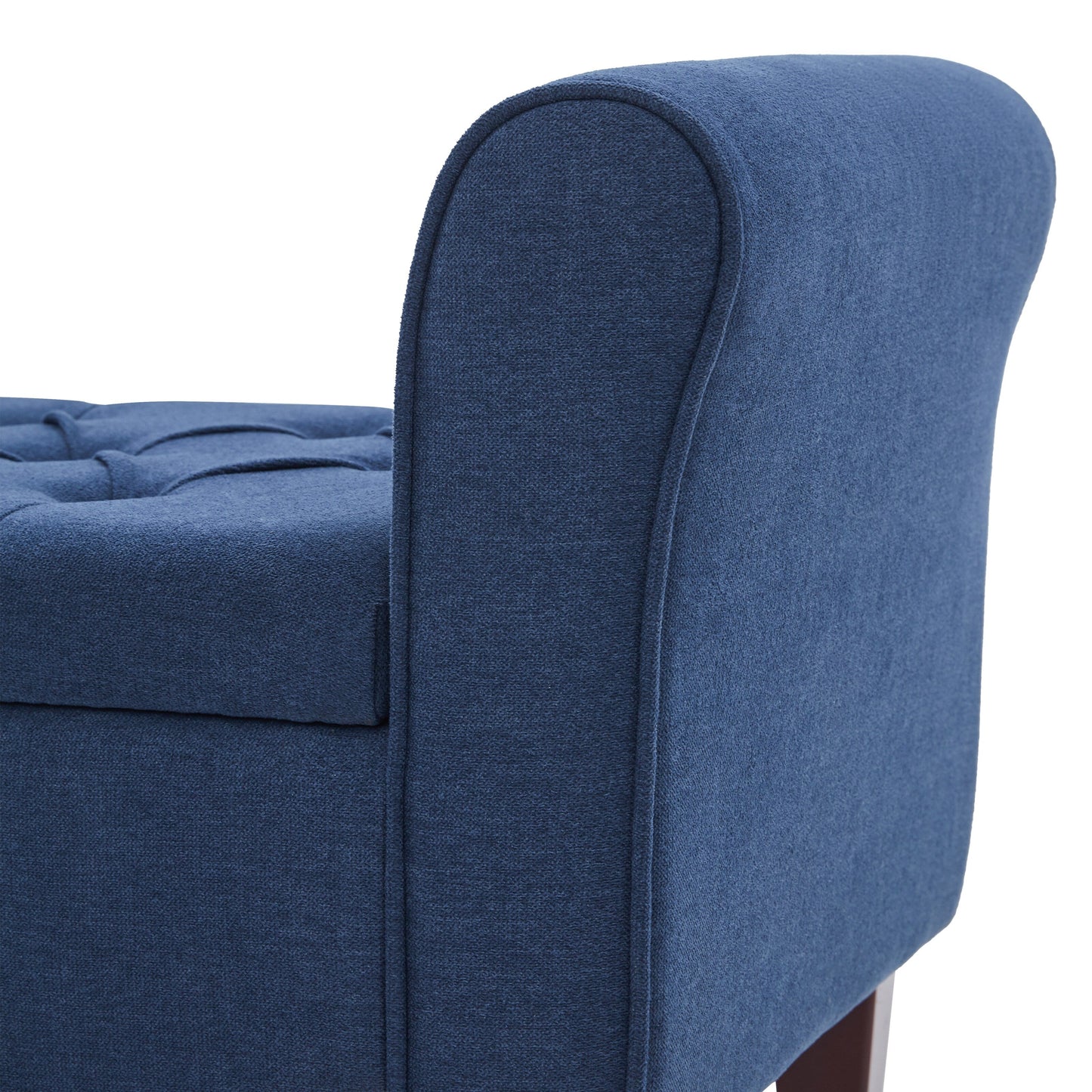 Banc de rangement rembourré, banc d'entrée avec dessus rabattable touffeté, 50,4 pouces