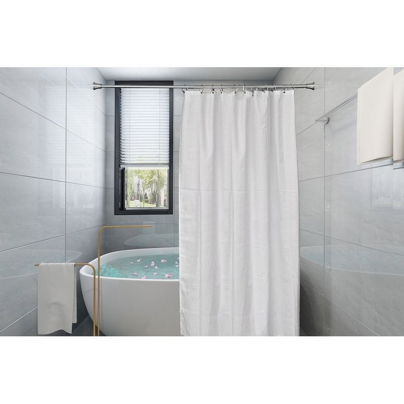 Tringle à rideau de douche réglable Utopia Alley de 183 cm (72 po) – Aluminium antirouille avec embout en caoutchouc, installation sans perçage