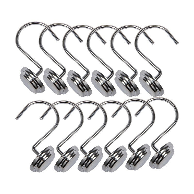 Anneaux de rideau de douche en métal antirouille Utopia Alley pour salle de bain, lot de 12