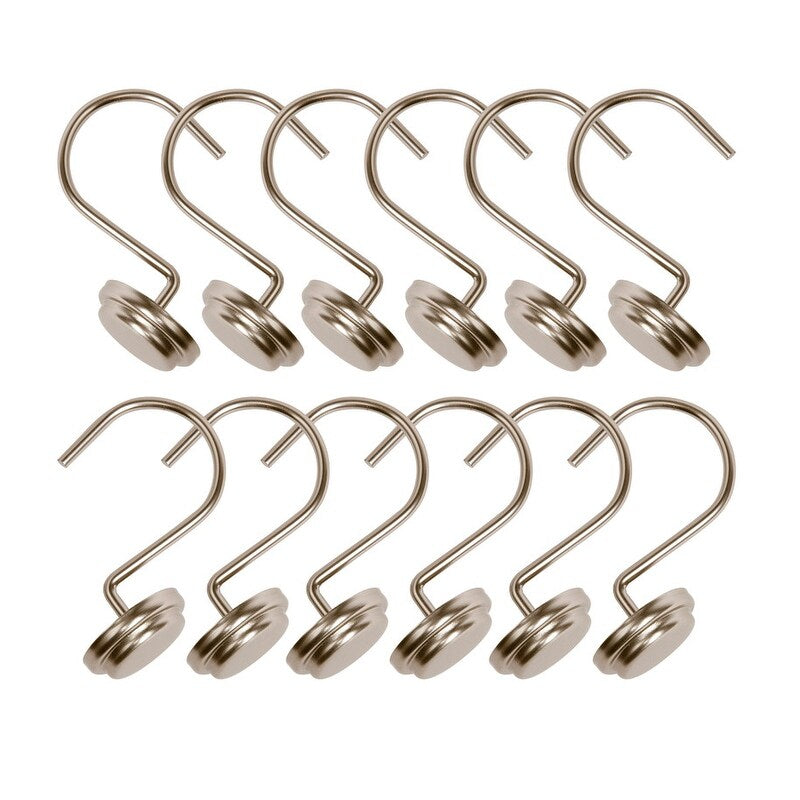 Anneaux de rideau de douche en métal antirouille Utopia Alley pour salle de bain, lot de 12