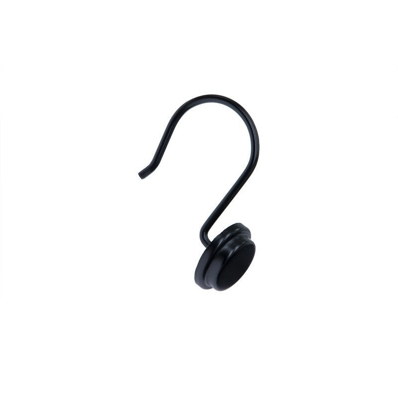 Anneaux de rideau de douche en métal antirouille Utopia Alley pour salle de bain, lot de 12