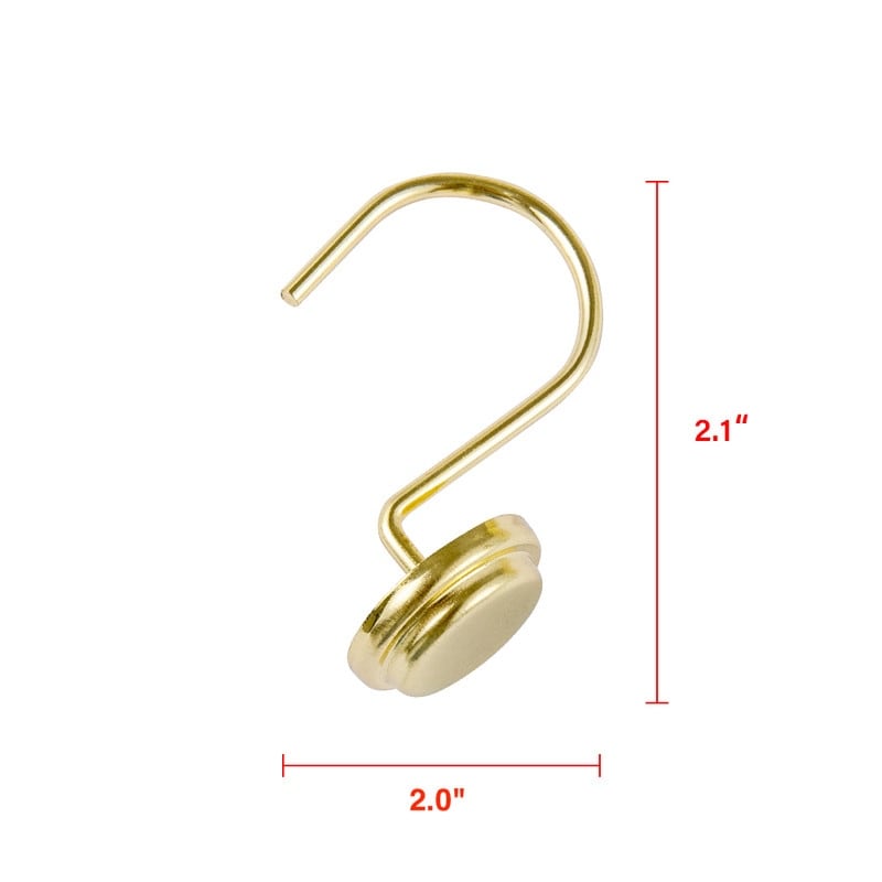 Anneaux de rideau de douche en métal antirouille Utopia Alley pour salle de bain, lot de 12