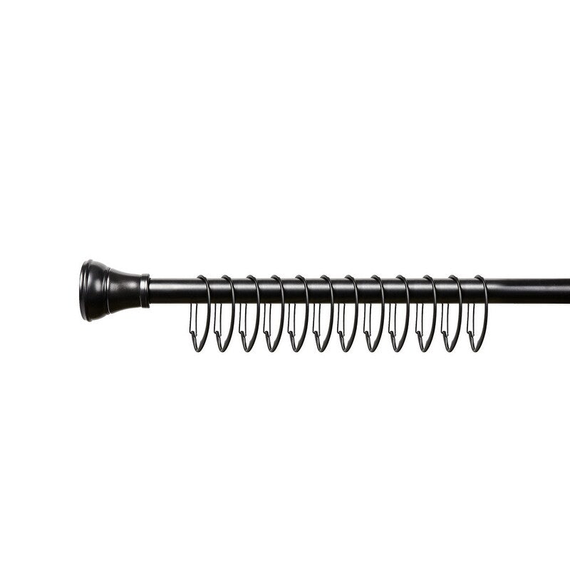 Anneaux de rideau de douche en zinc antirouille Utopia Alley pour salle de bain, lot de 12
