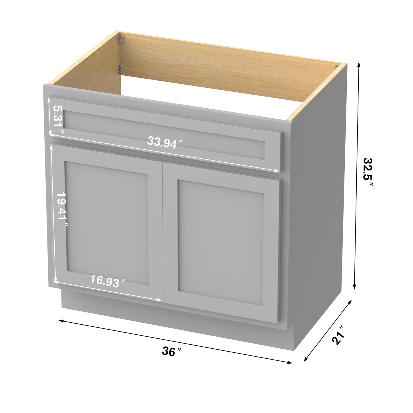 Meuble-lavabo simple de 36 pouces de Vanity Art