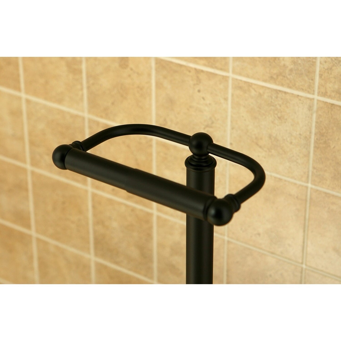 Porte-papier hygiénique vintage sur pied - Bronze huilé