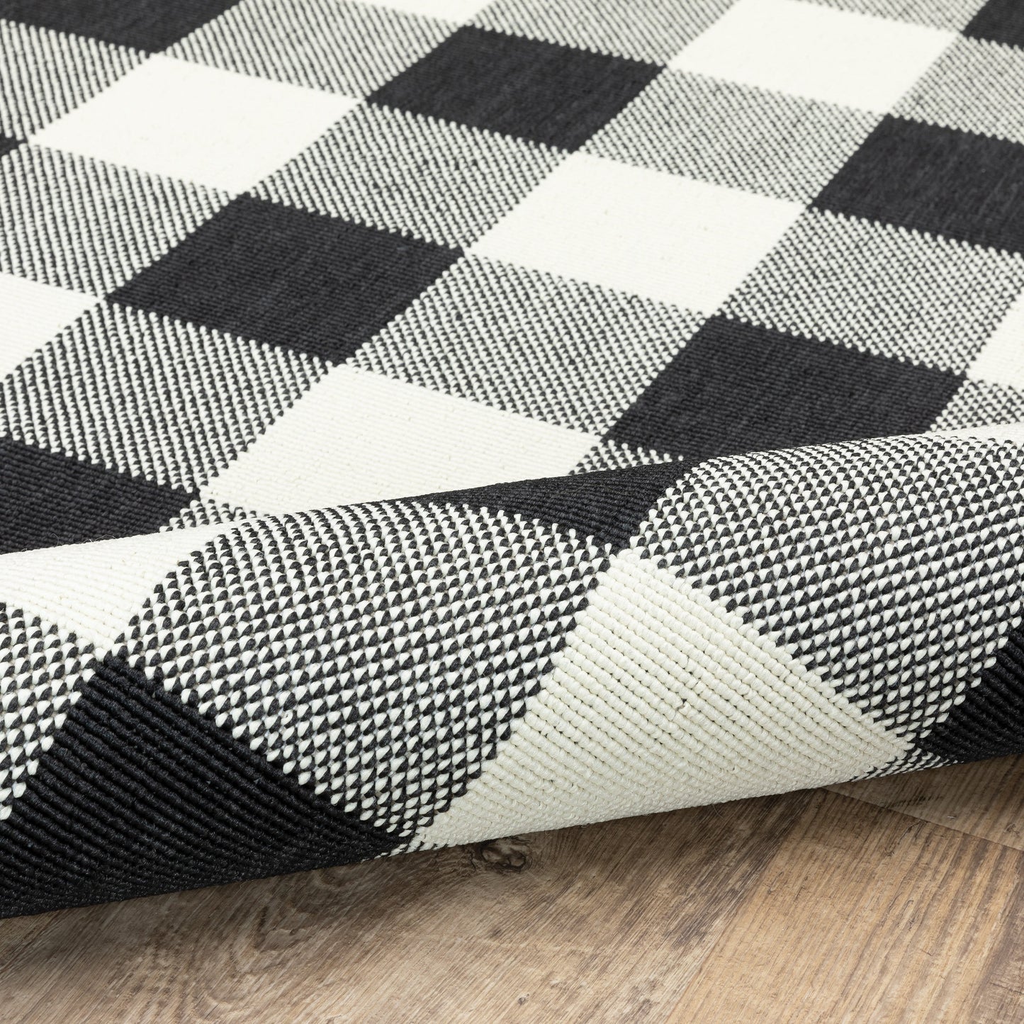 Tapis d'intérieur/extérieur à carreaux vichy de Malte de Vista Home