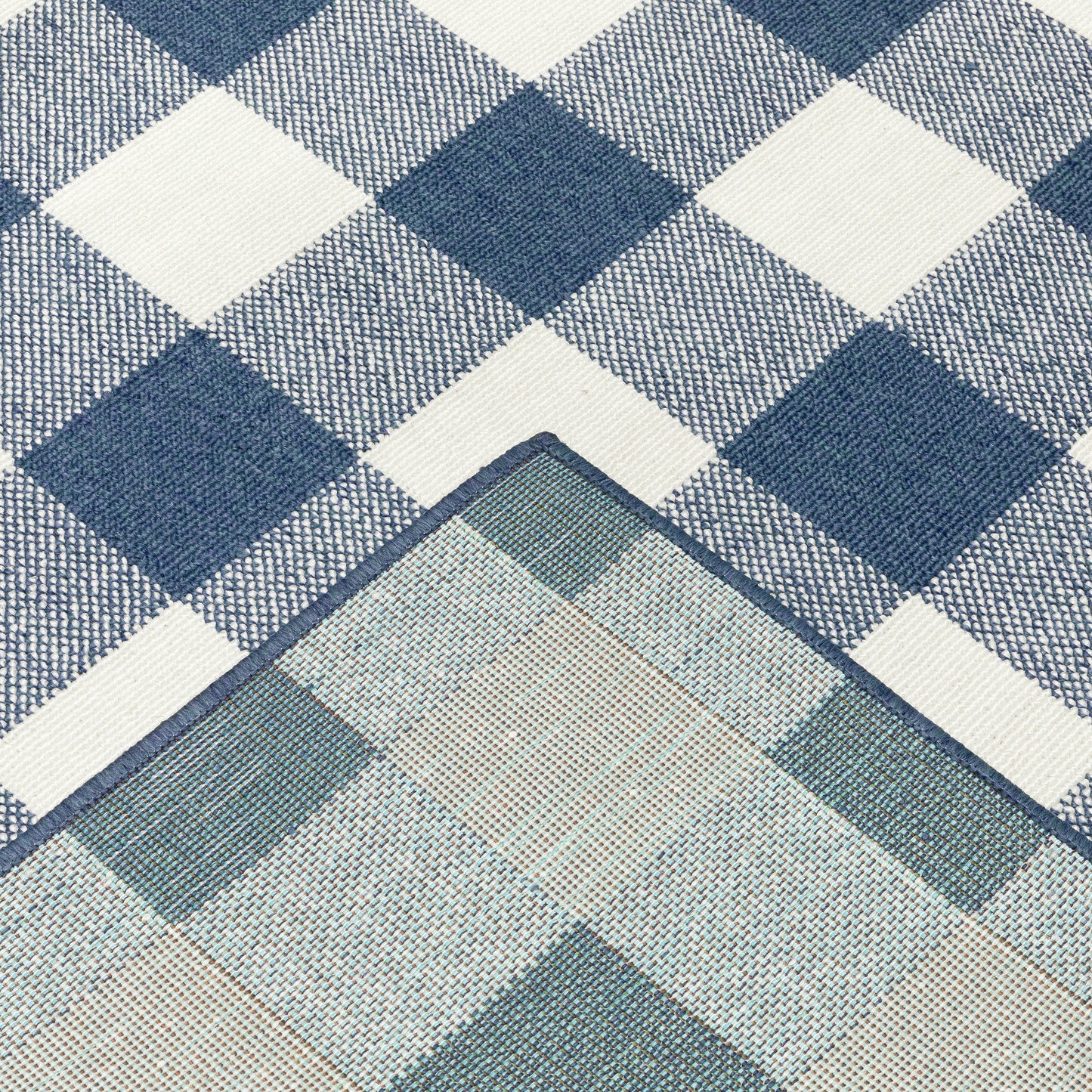 Tapis d'intérieur/extérieur à carreaux vichy de Malte de Vista Home