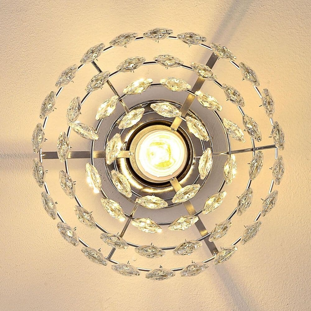 Petit plafonnier en cristal WINGBO, mini-plafonnier semi-encastré... - N/A