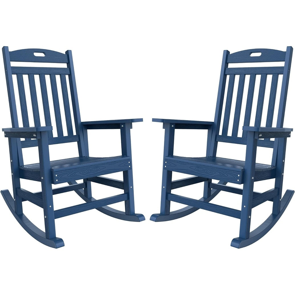 Chaise à bascule d'extérieur toutes saisons WINSOON, lot de 2