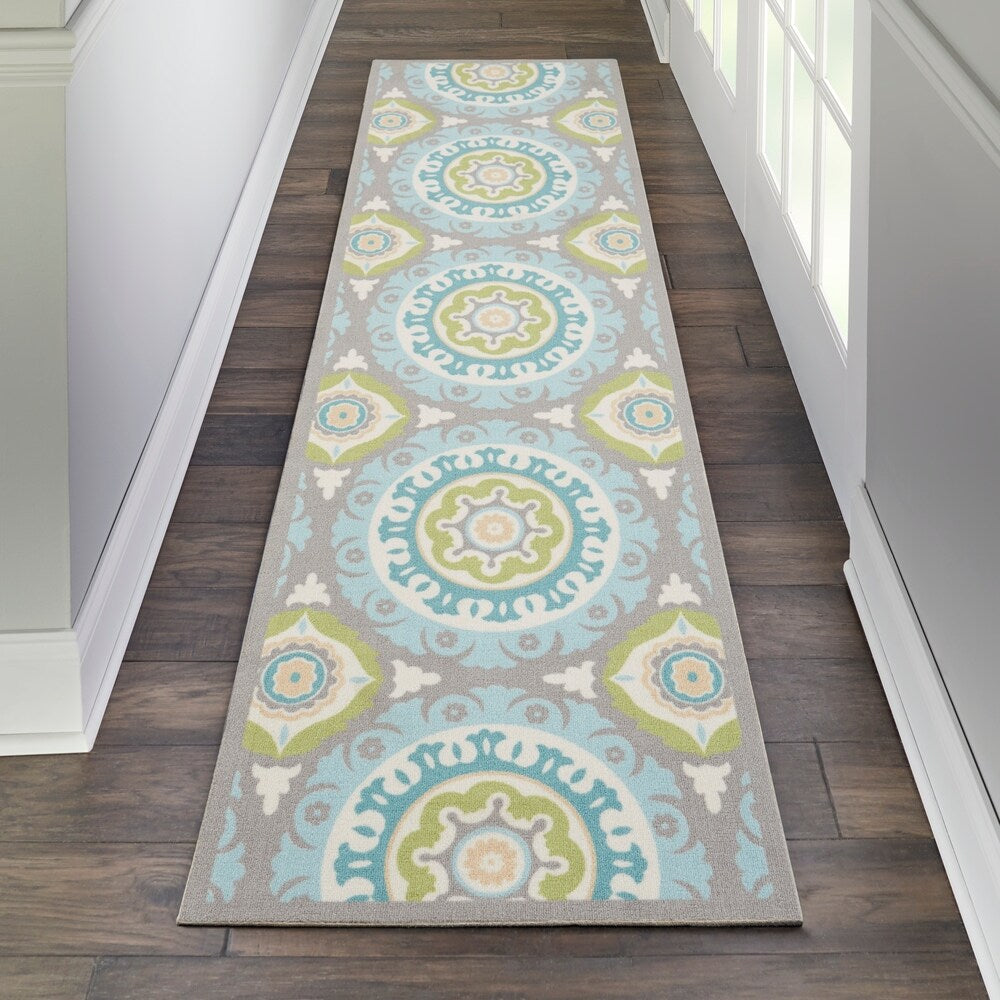 Tapis médaillon bohème d'intérieur et d'extérieur Waverly Sun N' Shade