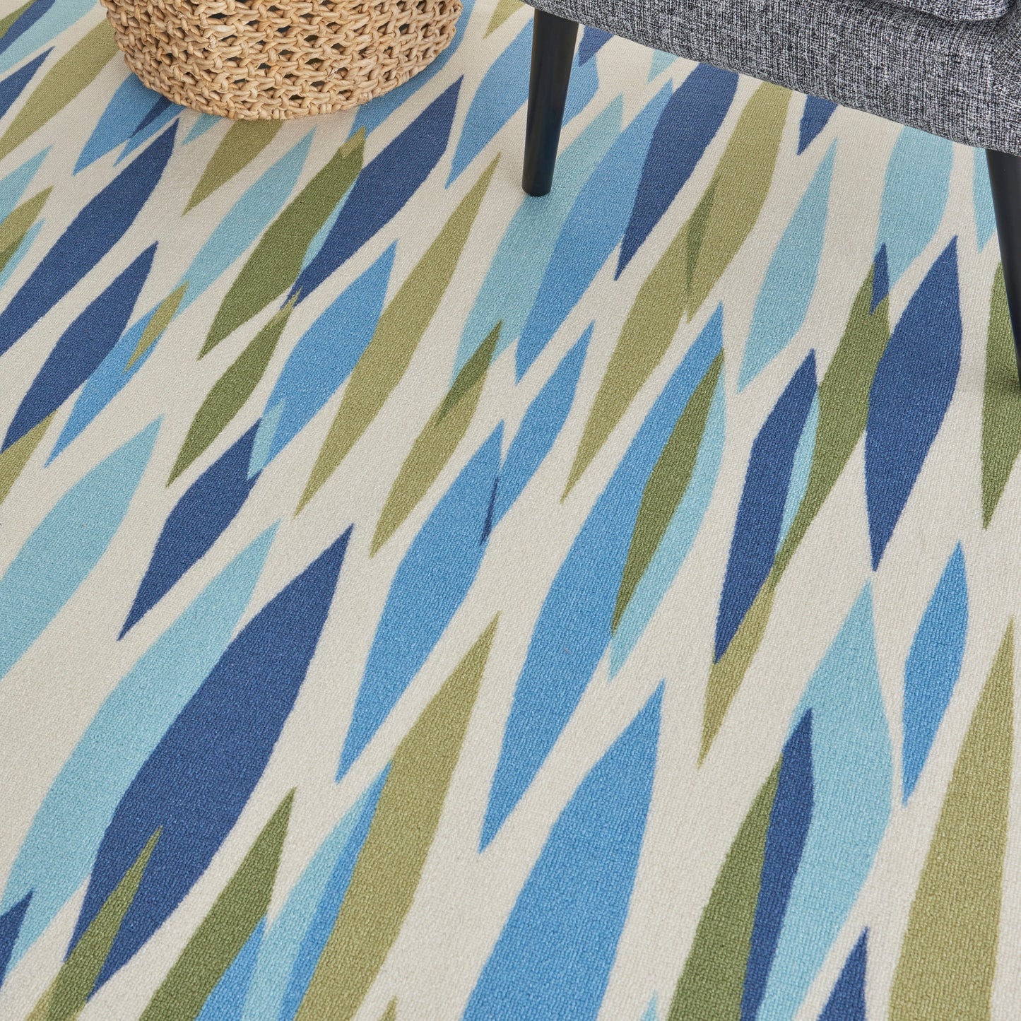 Tapis d'intérieur et d'extérieur moderne et abstrait Waverly Sun N' Shade