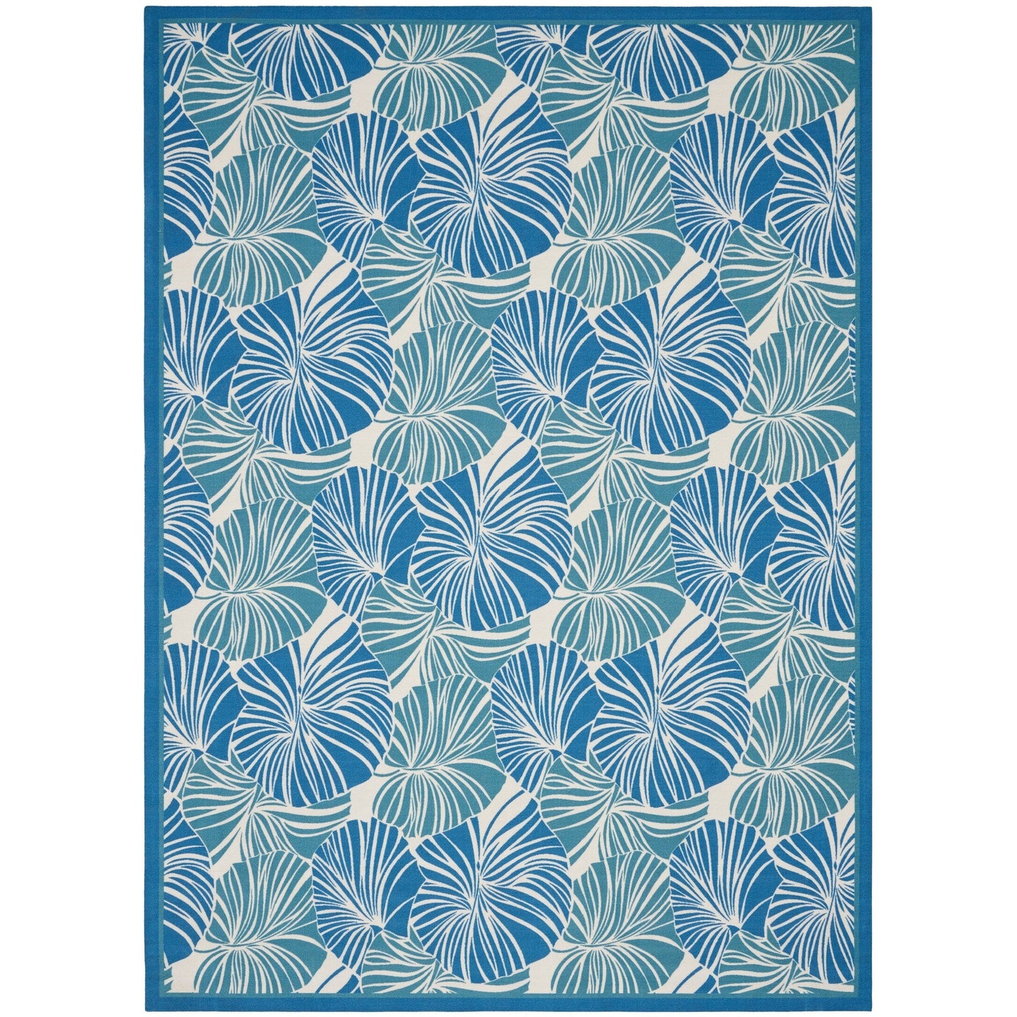 Tapis d'intérieur/extérieur moderne botanique Waverly Sun N' Shade