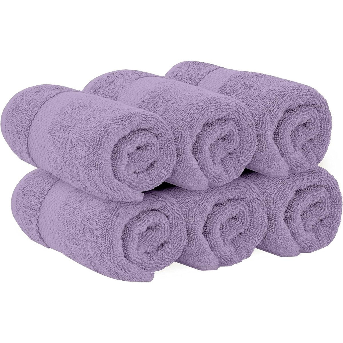 Serviettes de toilette classiques blanches en coton de luxe 16 x 30 cm - Lot de 6