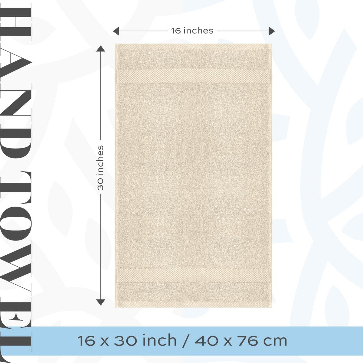Serviettes de toilette classiques blanches en coton de luxe 16 x 30 cm - Lot de 6