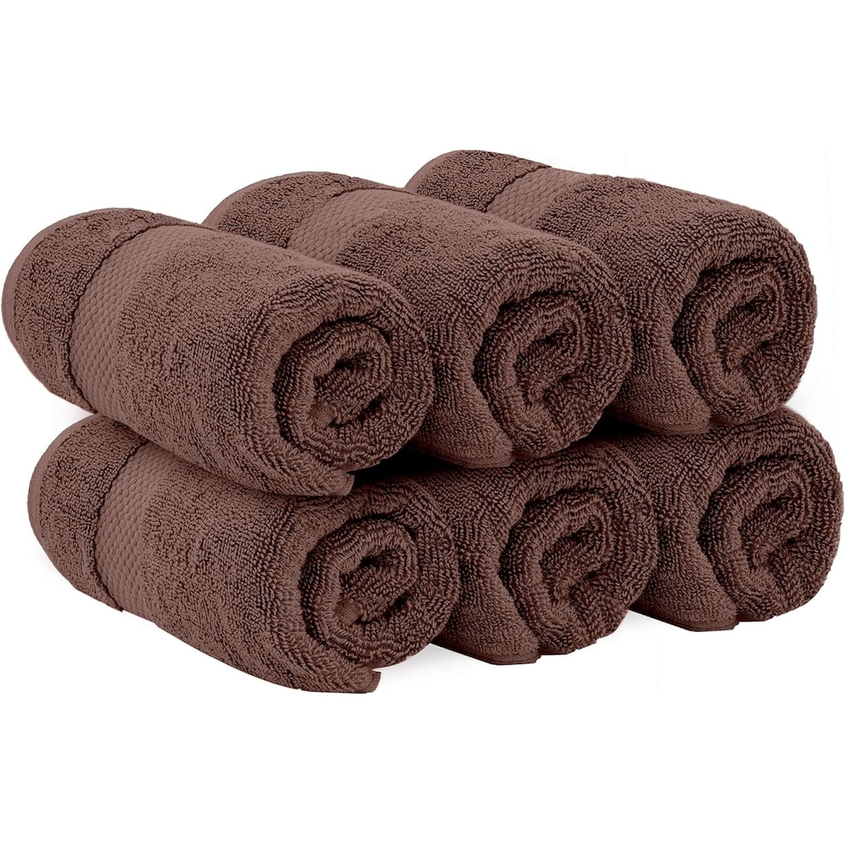 Serviettes de toilette classiques blanches en coton de luxe 16 x 30 cm - Lot de 6