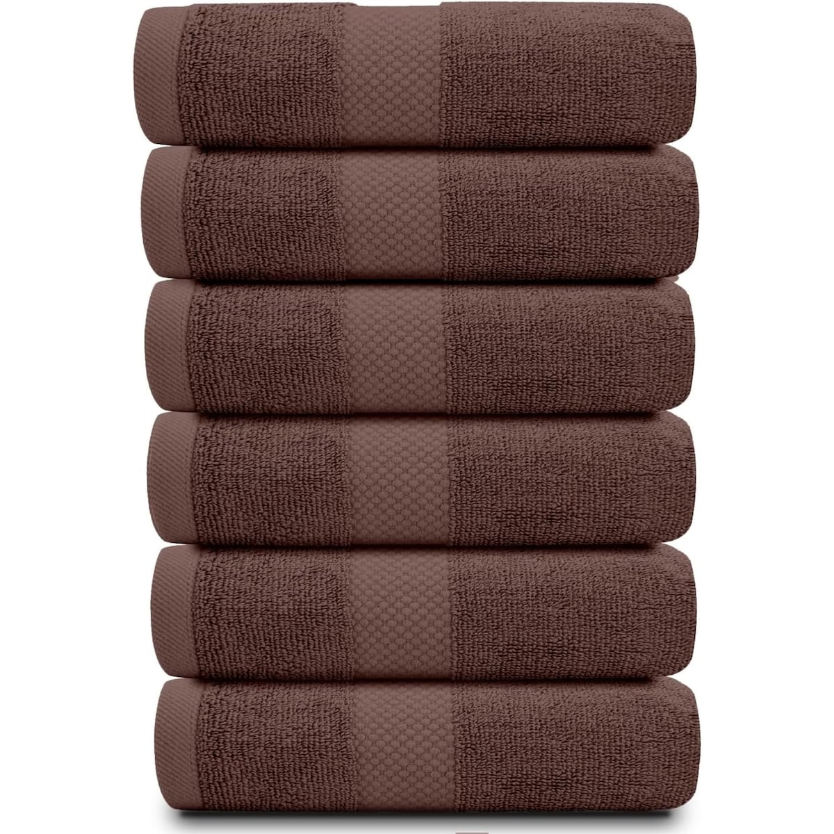 Serviettes de toilette classiques blanches en coton de luxe 16 x 30 cm - Lot de 6