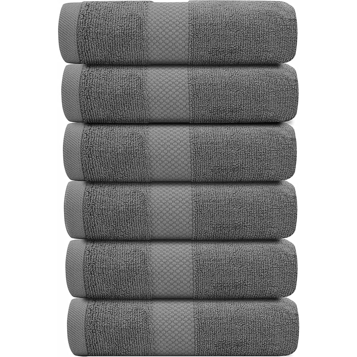 Serviettes de toilette classiques blanches en coton de luxe 16 x 30 cm - Lot de 6