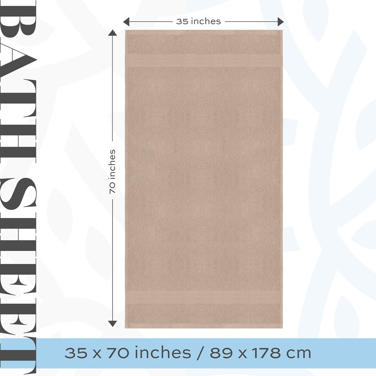Drap de bain surdimensionné en coton blanc classique de luxe 35 x 70 cm - Lot de 2